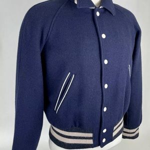 Gucci Varsity Jacket Navy & Ivory size 46